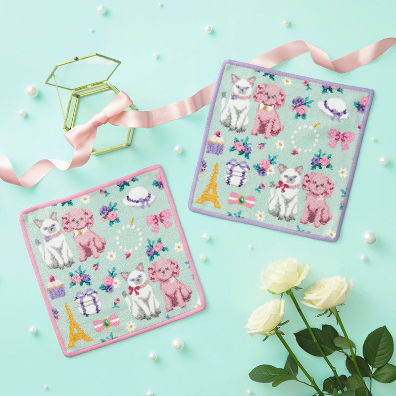 フェイラー×グリローズ コラボハンカチ パリプロムナード（ピンク