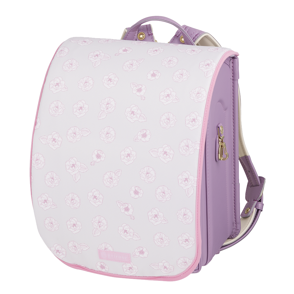 キャンディパープルにランドセルカバーのローズ装着