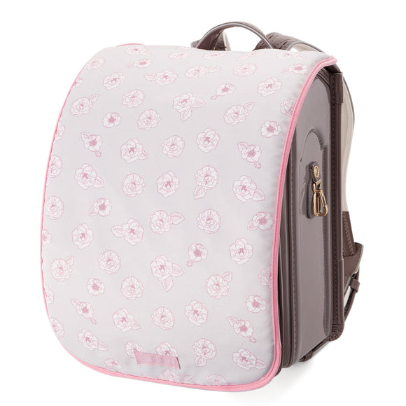 ランドセルを傷や汚れから守るカバー。<br>フルールグロス フレンチグレー 装着